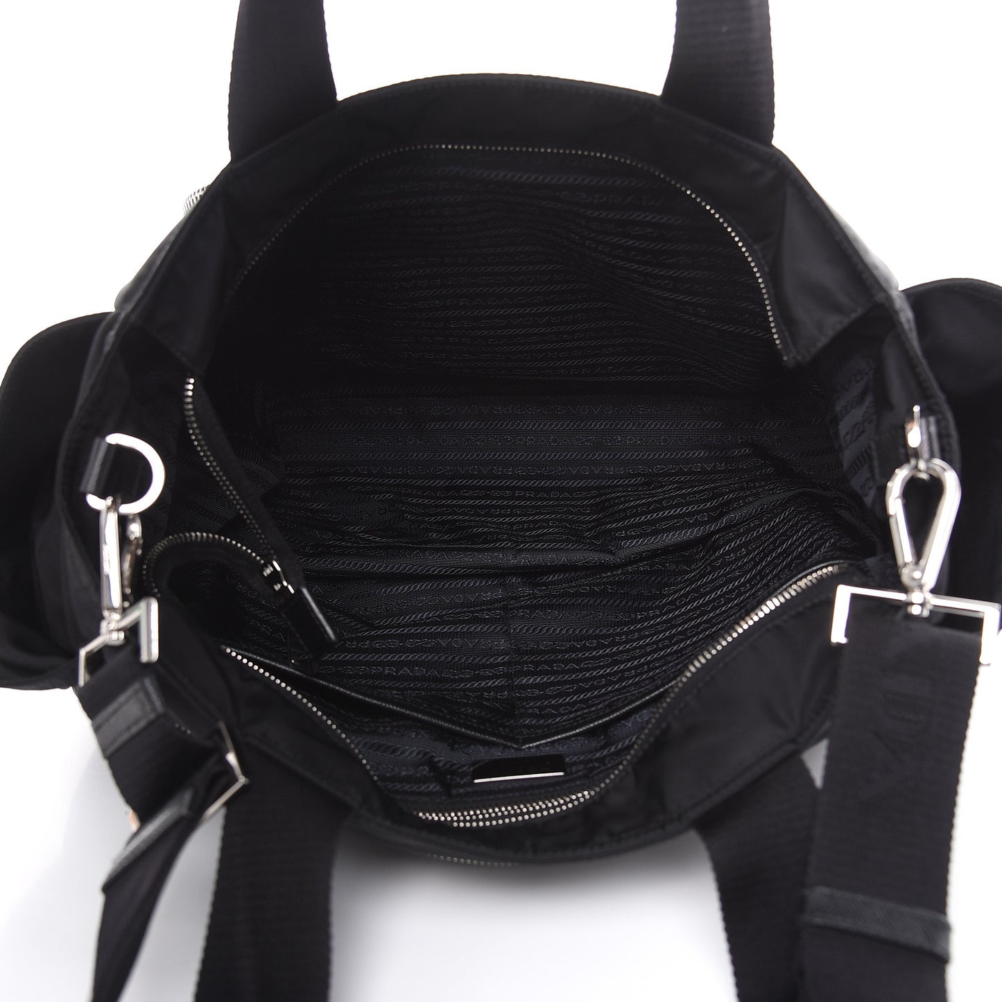 Tessuto Nylon Vela Diaper Bag Black