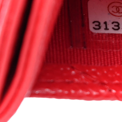 Chanel Caviar Quilted Card Holder Red 5 of 5