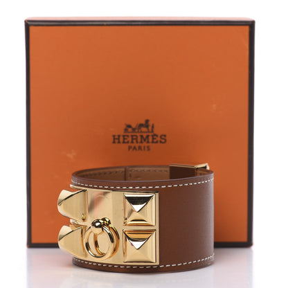 Hermes Barenia Collier de Chien CDC Bracelet S Fauve 6 of 6