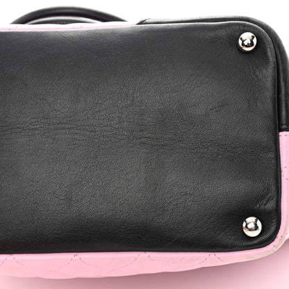 Chanel Calfskin Quilted Medium Cambon Tote Pink Black 14 of 16