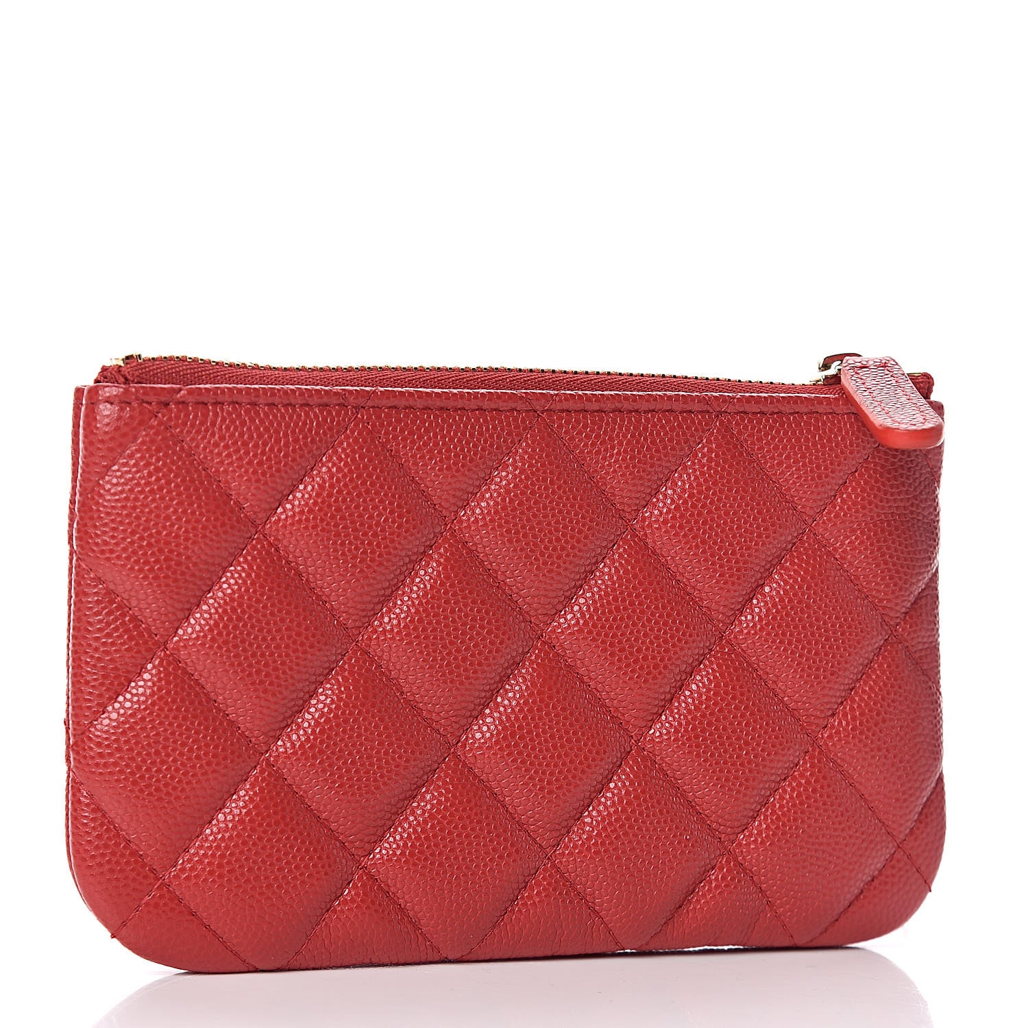 Chanel Caviar Quilted Small Cosmetic Case Red 3 of 8