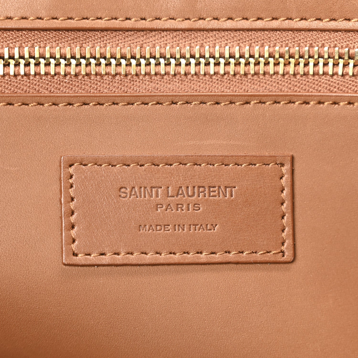 Saint Laurent Raffia Linen Calfskin Rive Gauche Tote Naturale Brown 6 of 10