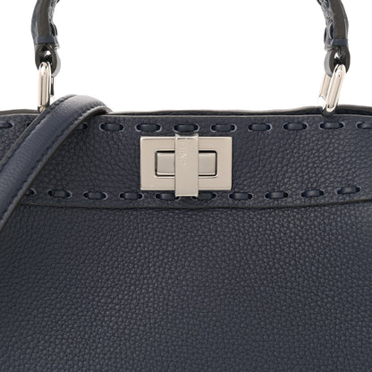 Fendi Cuoio Roma Sellerissima Nappa Sintetica Tape Stitch Mini Peekaboo Notte 8 of 11