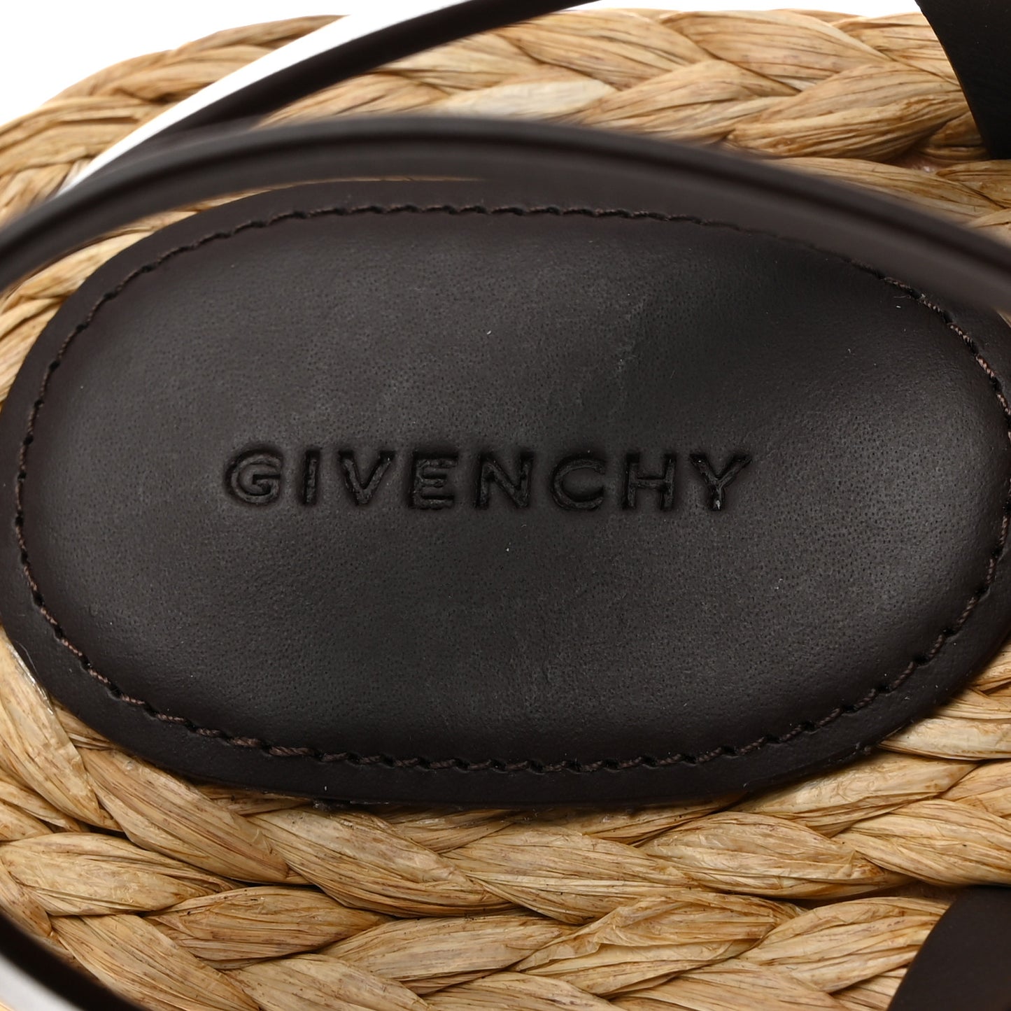 Calfskin Raffia 4G Liquid Espadrille Sandals 35 Ebony Natural