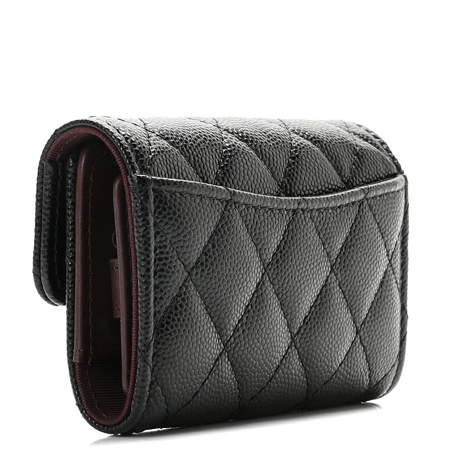 Chanel Caviar Quilted Classic 4 Key Holder Wallet Black 3 of 10