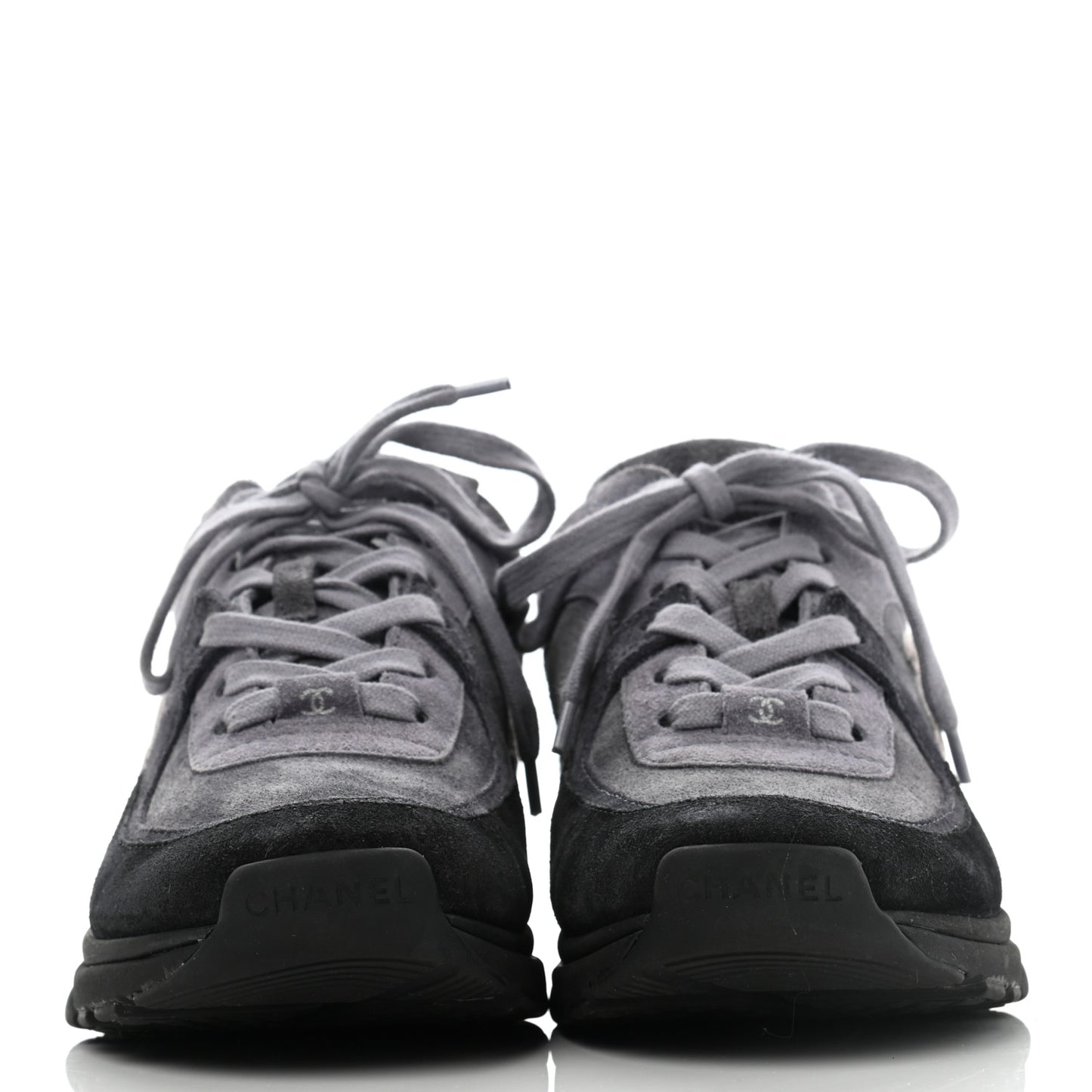 Suede Calfskin CC Sneakers 37 Black