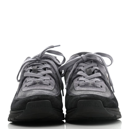 Chanel Suede Calfskin CC Sneakers 37 Black 2 of 13