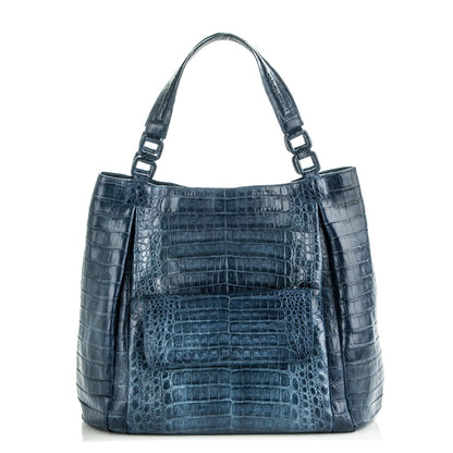Nancy Gonzalez Crocodile Tote Blue 1 of 7