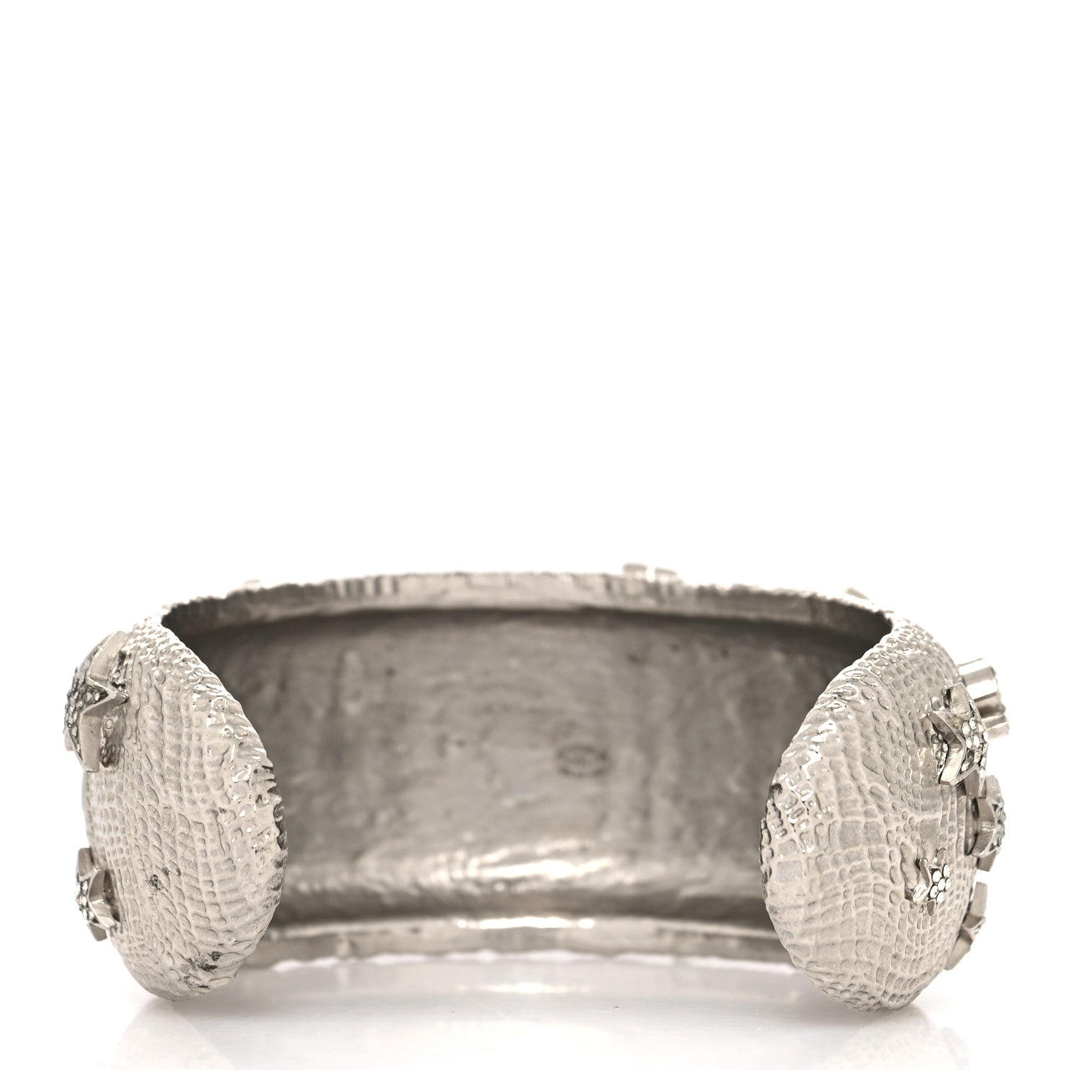 Chanel Crystal Star CC Cuff Silver 3 of 4