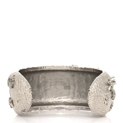 Chanel Crystal Star CC Cuff Silver 3 of 4