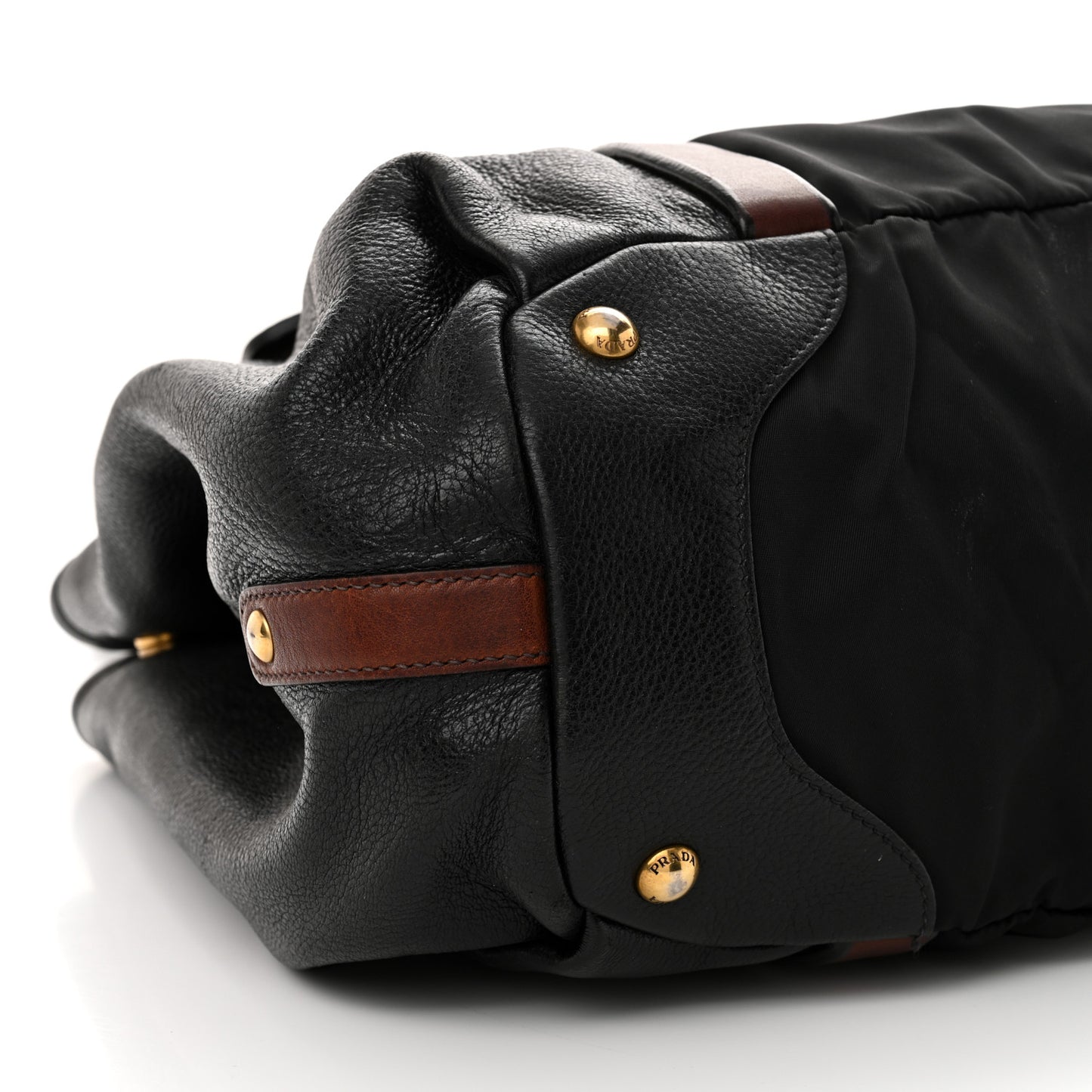 Tessuto Vitello Daino Tote Black Bruciato