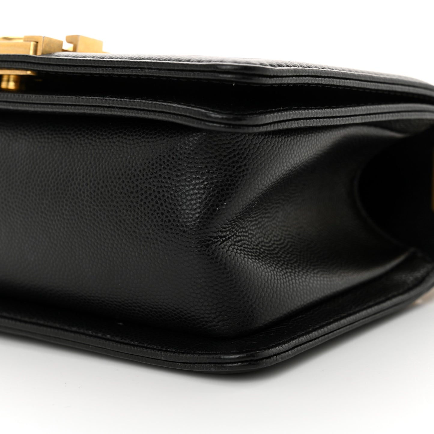 Caviar Quilted Small Boy Flap Black