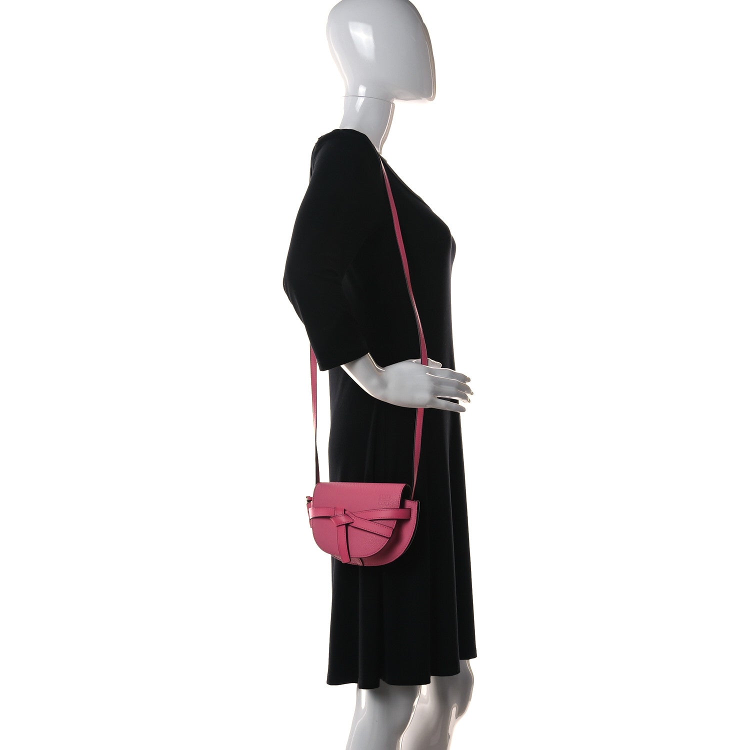 Loewe Grained Calfskin Mini Gate Crossbody Bag Wild Rose 2 of 12