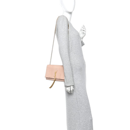 Saint Laurent Snakeskin Medium Classic Monogram Kate Tassel Satchel Beige 2 of 15