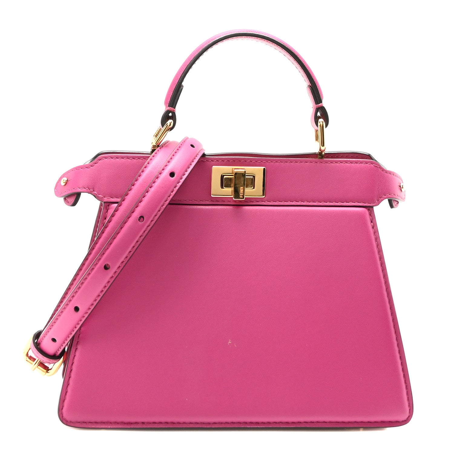 Fendi Shiny Nappa Petite Peekaboo I SEE U Satchel Ciclamino Pilar