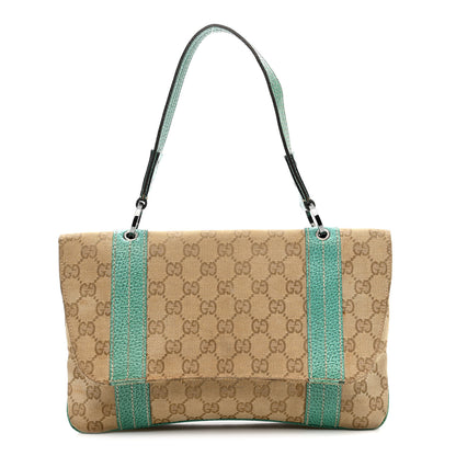 Gucci Monogram Satchel Bag Turquoise 1 of 15