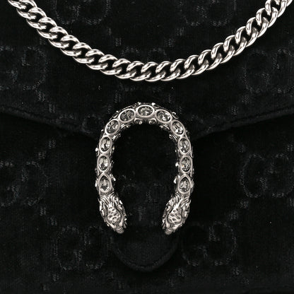 Gucci Velvet GG Monogram Mini Dionysus Chain Wallet Black 8 of 10