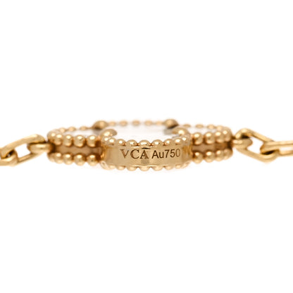 Van Cleef & Arpels 18K Yellow Gold Mother of Pearl 5 Motifs Vintage Alhambra Bracelet 3 of 5