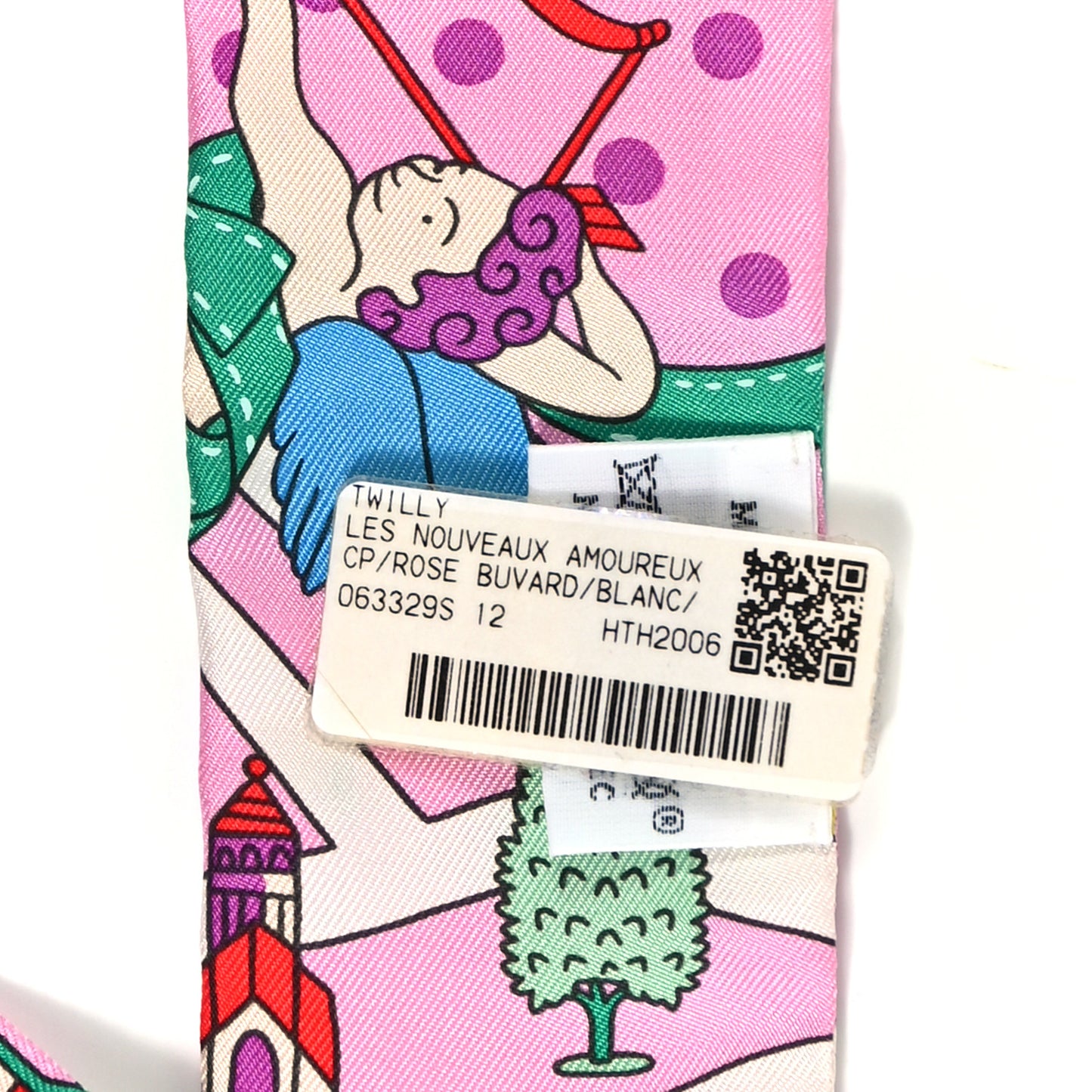 Silk Les Nouveaux Amoureux de Paris Twilly Rose Buvard White Vert