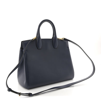 Salvatore Ferragamo Calfskin Studio Bag Navy 3 of 9