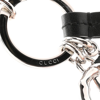 Gucci Calfskin Half Horsebit GG Key Charm Black 3 of 4