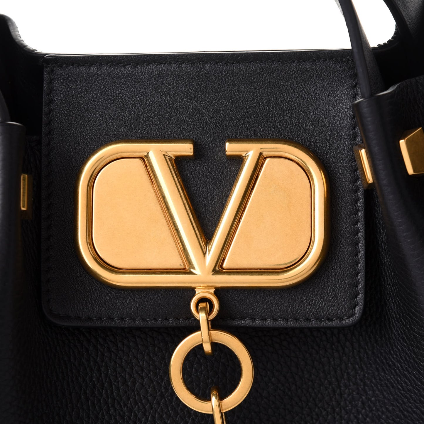 Calfskin VSling Shoulder Bag Black