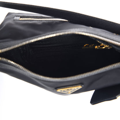 Prada Tessuto Nylon Saffiano Crossbody Bag Black 5 of 10
