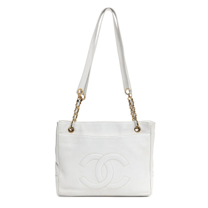 Chanel Caviar CC Shoulder Bag White 1 of 17