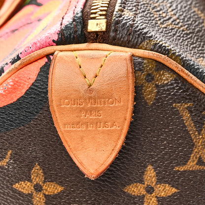 Louis Vuitton Monogram Roses Speedy 30 6 of 13