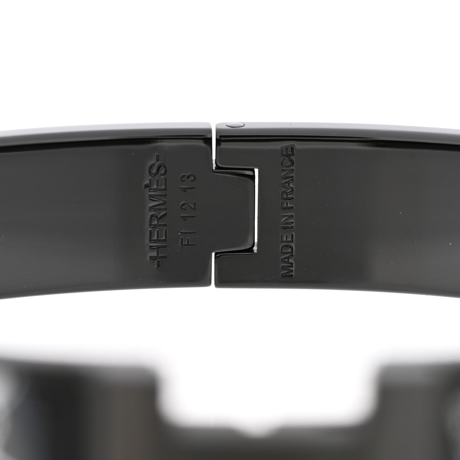 Hermes Enamel Narrow Fin C'est la Fete Clic Clac HH Bracelet So Black 4 of 5