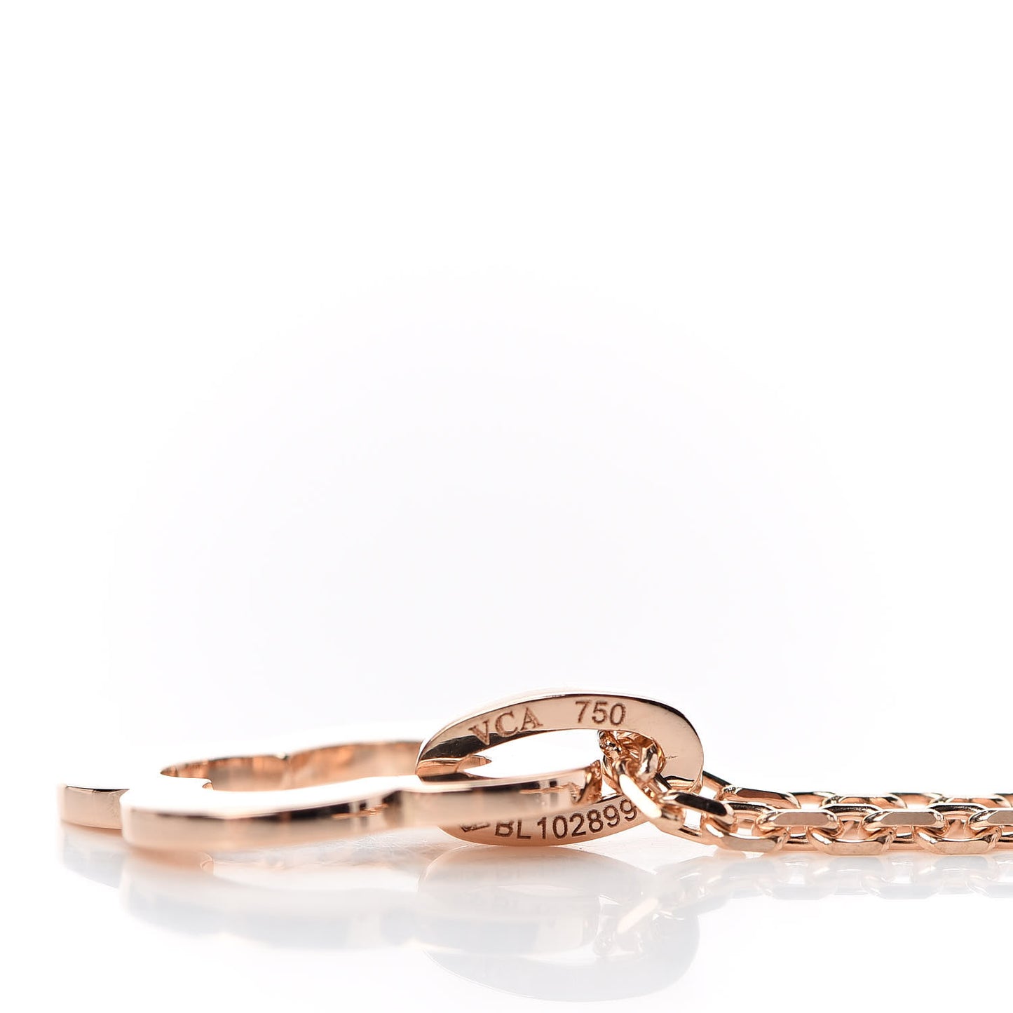 18K Rose Gold Byzantine Alhambra Pendant Necklace