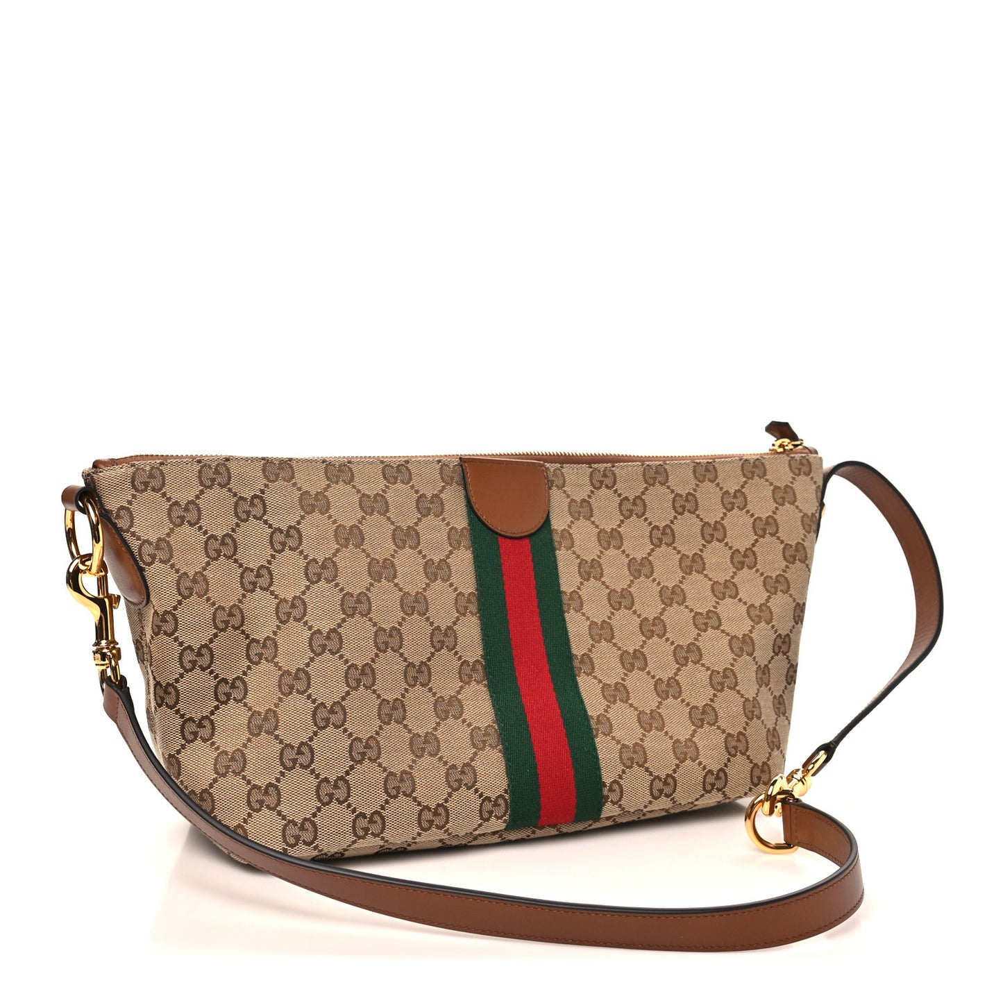 Monogram Web Medium Vanity Top Handle Bag Brown