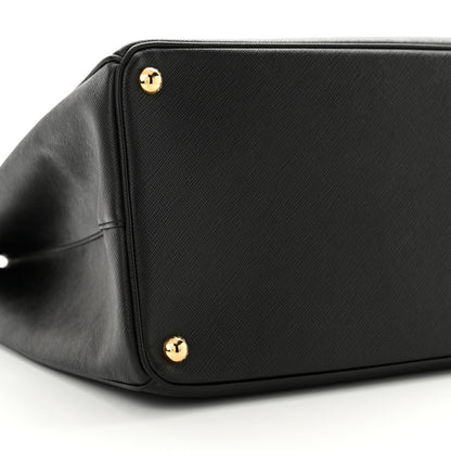 Prada Saffiano Lux Extra Large Galleria Double Zip Tote Black 8 of 9