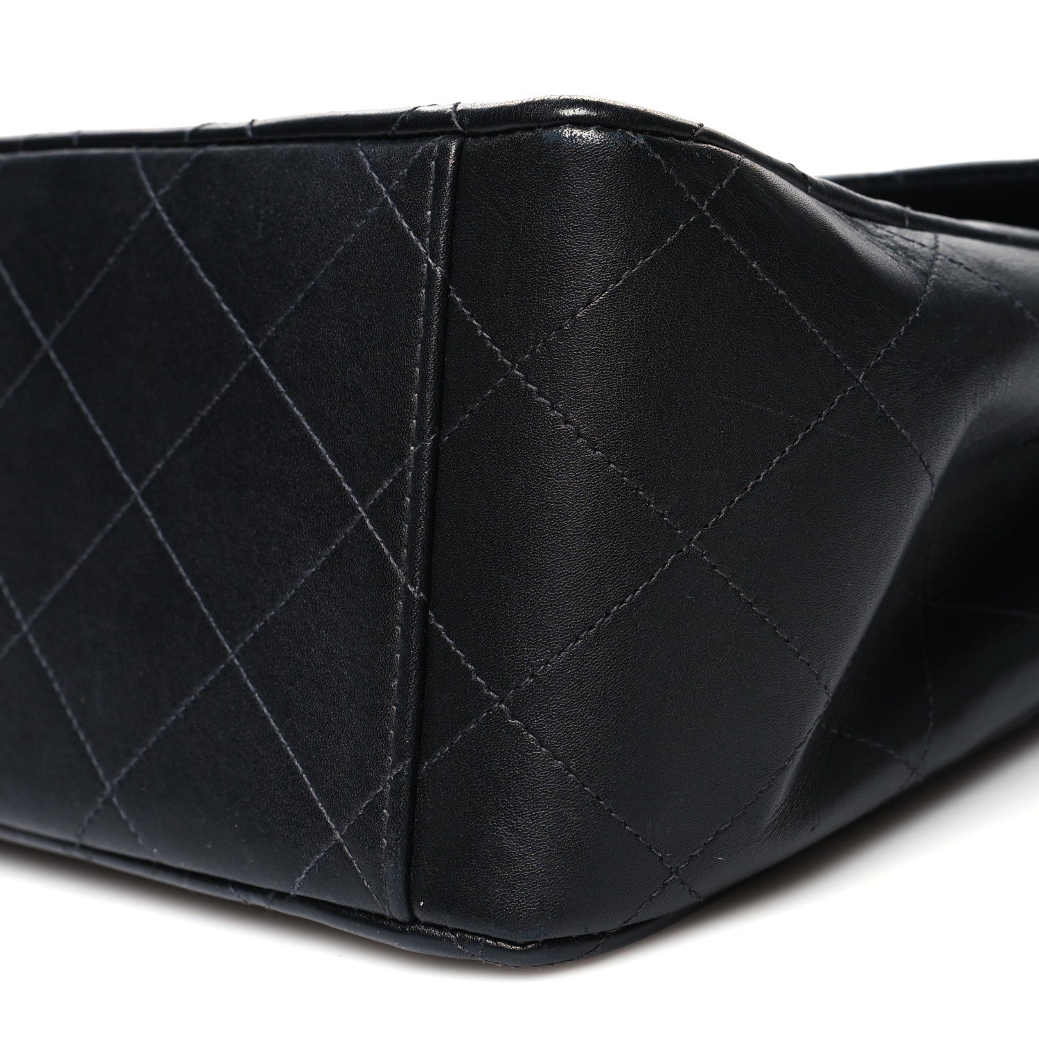 Chanel Lambskin Quilted XL Jumbo Single Flap Black 9 of 11