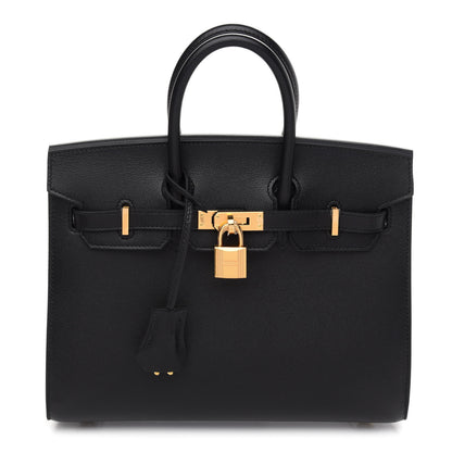 Hermes Madame Calfskin Birkin Sellier 25 Black 1 of 11