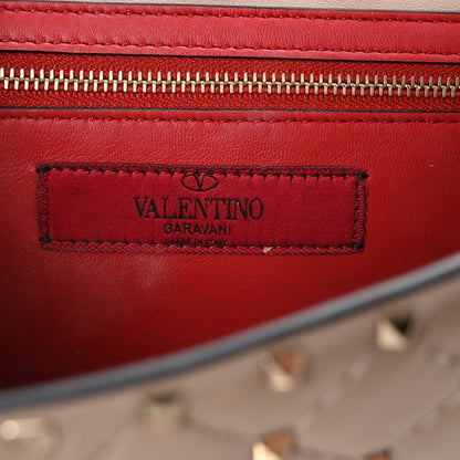 Valentino Garavani Lambskin Rockstud Spike Wallet on Chain Poudre 6 of 9