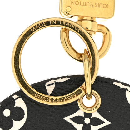Louis Vuitton Monogram Giant Crafty Illustre Bag Charm Key Ring Creme Rouge Black 4 of 5