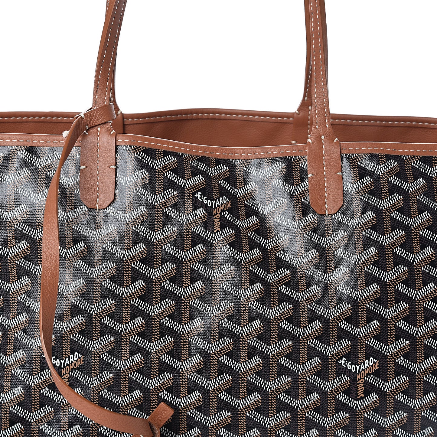 Goyardine Reversible Anjou PM Black Gold