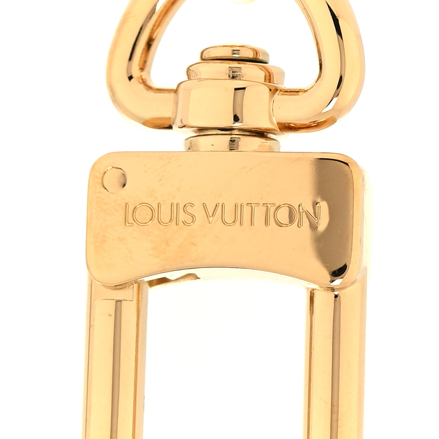 Louis Vuitton Metal Monogram Epi Spring Street Bag Charm Key Holder Gold 3 of 5