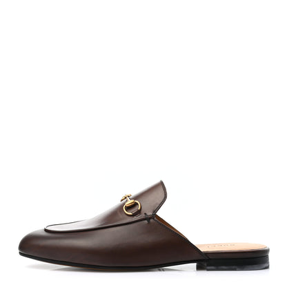 Gucci Calfskin Womens Princetown Slippers 40.5 Fondente Brown 1 of 8
