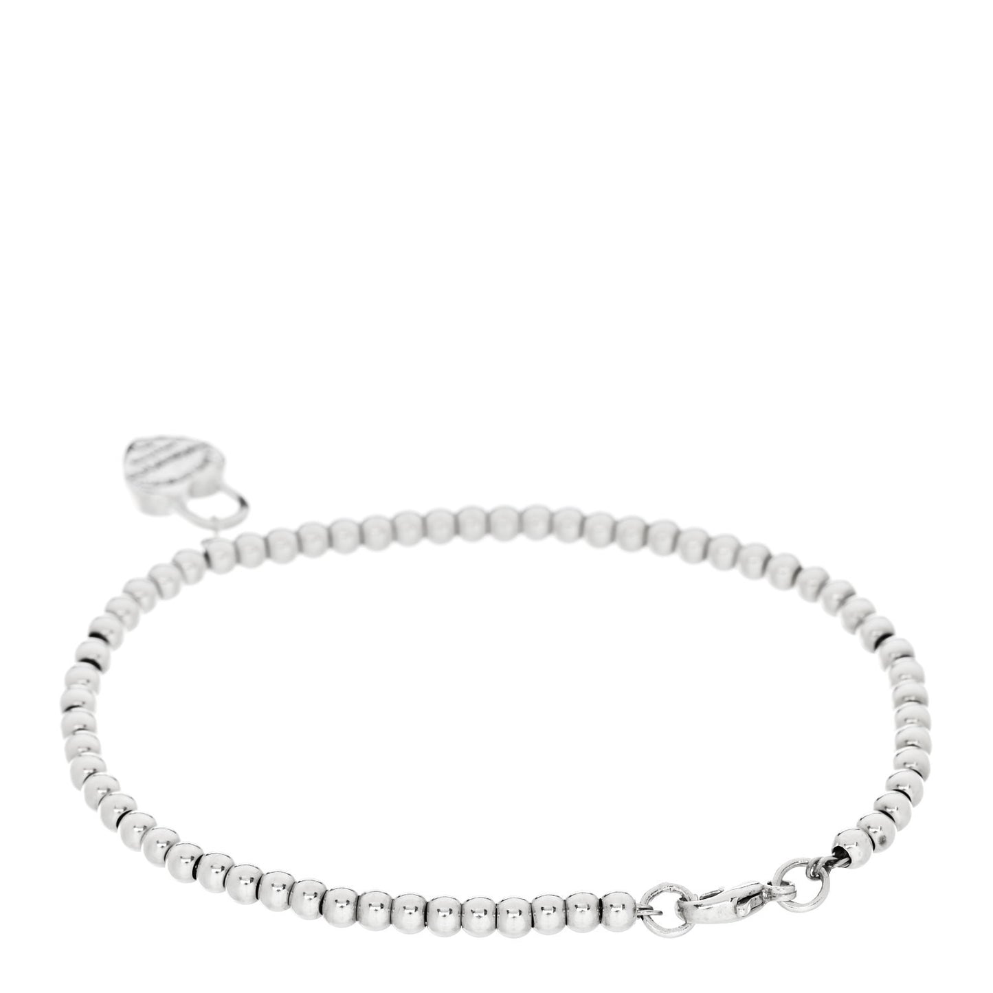 Sterling Silver 3mm Return to Tiffany Heart Lock Bead Bracelet