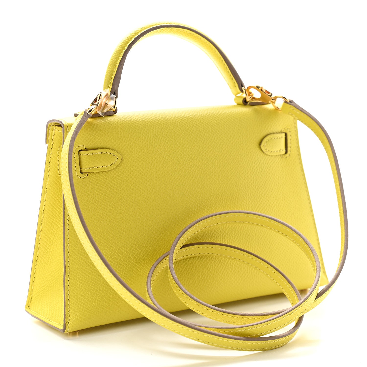 Hermes Epsom Mini Kelly Sellier 20 Lime 2 of 10