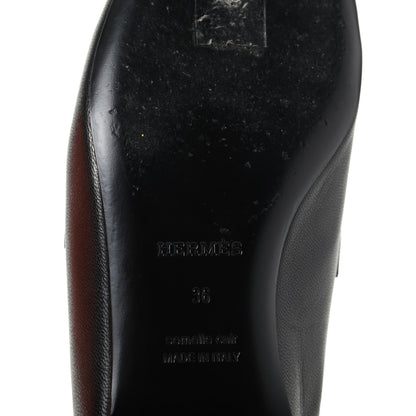 Hermes Goatskin Rivoli Mules 36 Black 9 of 11