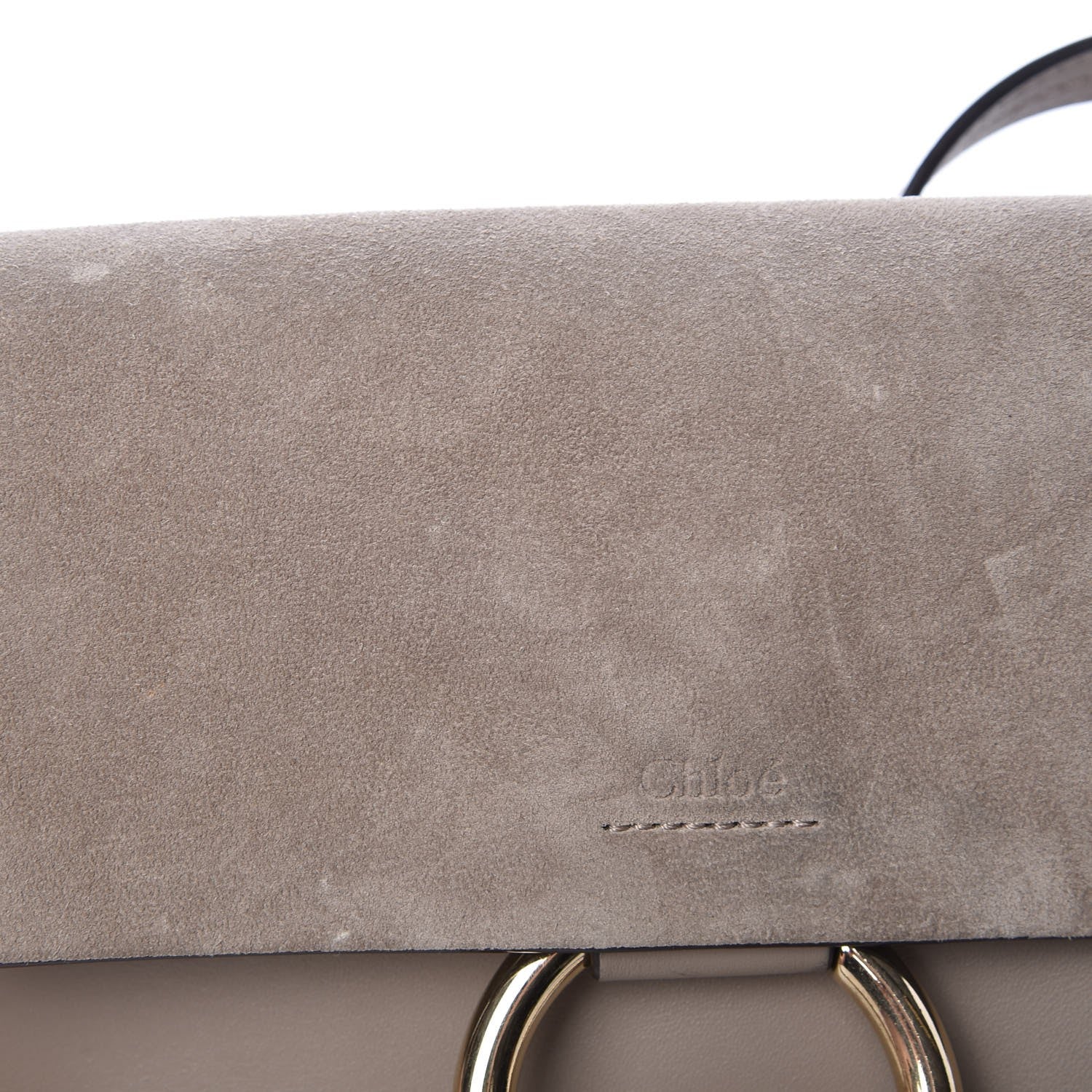 Chloe Suede Calfskin Small Faye Shoulder Bag Motty Grey 8 of 13