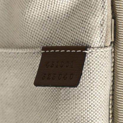 Gucci GG Supreme Monogram Azalea Calfskin Retro Interlocking G Carry On Trolley Beige Ebony Brown Sugar 6 of 9