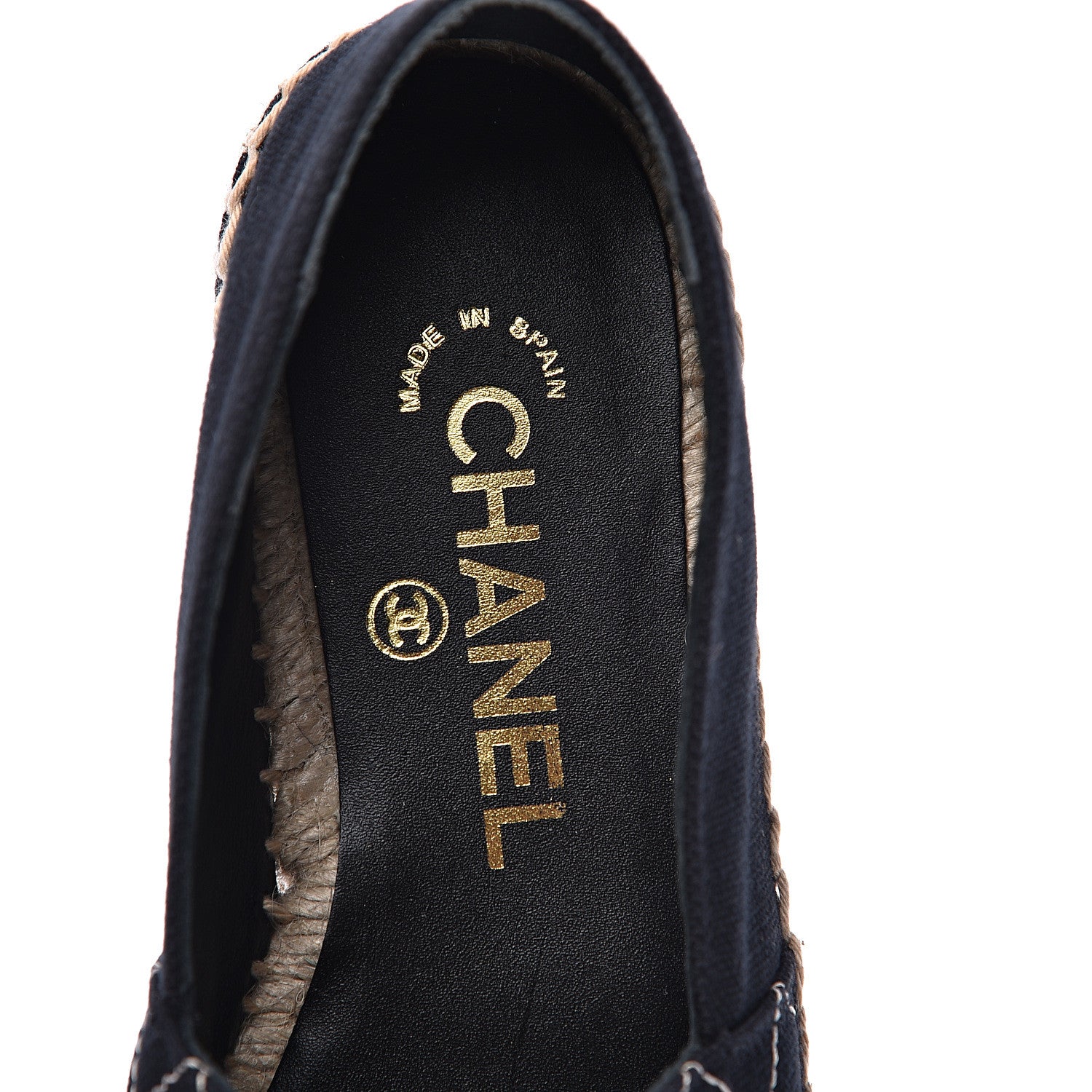 Chanel Canvas CC Espadrilles 35 Black 6 of 9