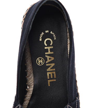 Chanel Canvas CC Espadrilles 35 Black 6 of 9