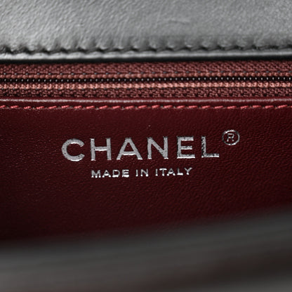 Chanel Calfskin Embossed New Medium Paris Salzburg Boy Flap Black 6 of 12