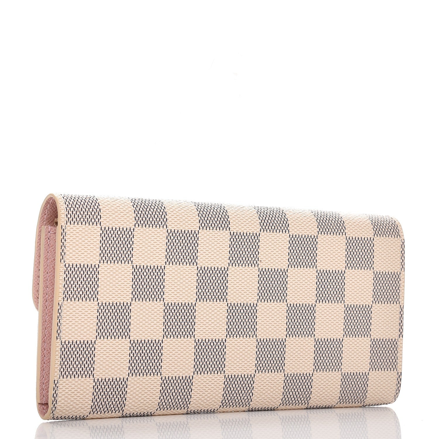 Louis Vuitton Damier Azur Emilie Wallet Rose Ballerine 3 of 8