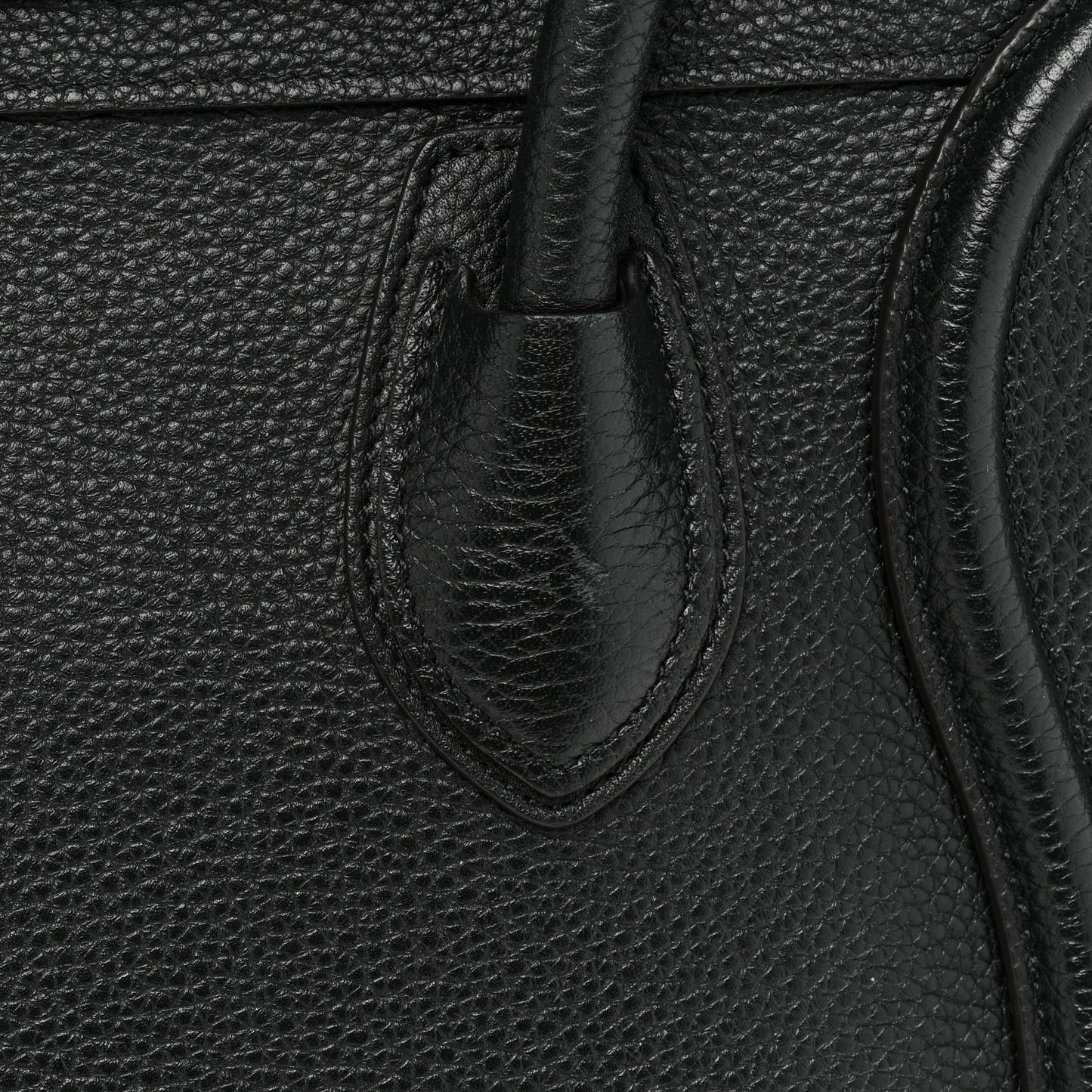 Drummed Calfskin Micro Luggage Black